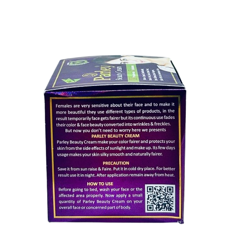 Parley beauty cream side box img Parley Beauty Cream - 18gm - Image 3